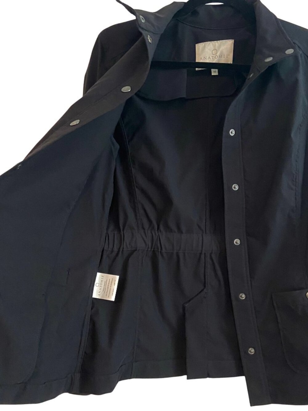 Anatomie Women's Jane Snap Button Jacket Charcoal Gray Windbreaker Travel Sz M - Picture 6 of 11